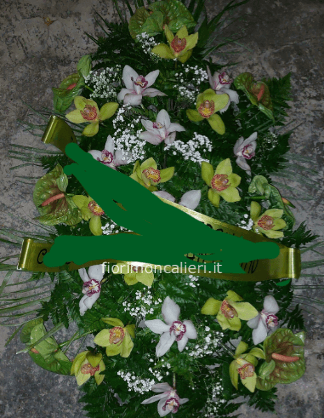 Caro ricordo Cuscino orchidee e anthurium