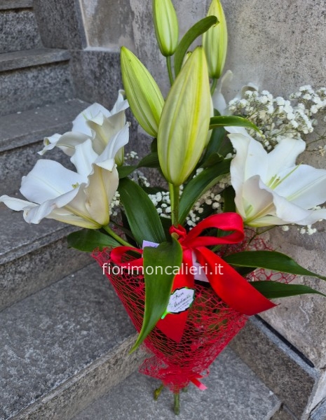 Bouquet gigli bianchi